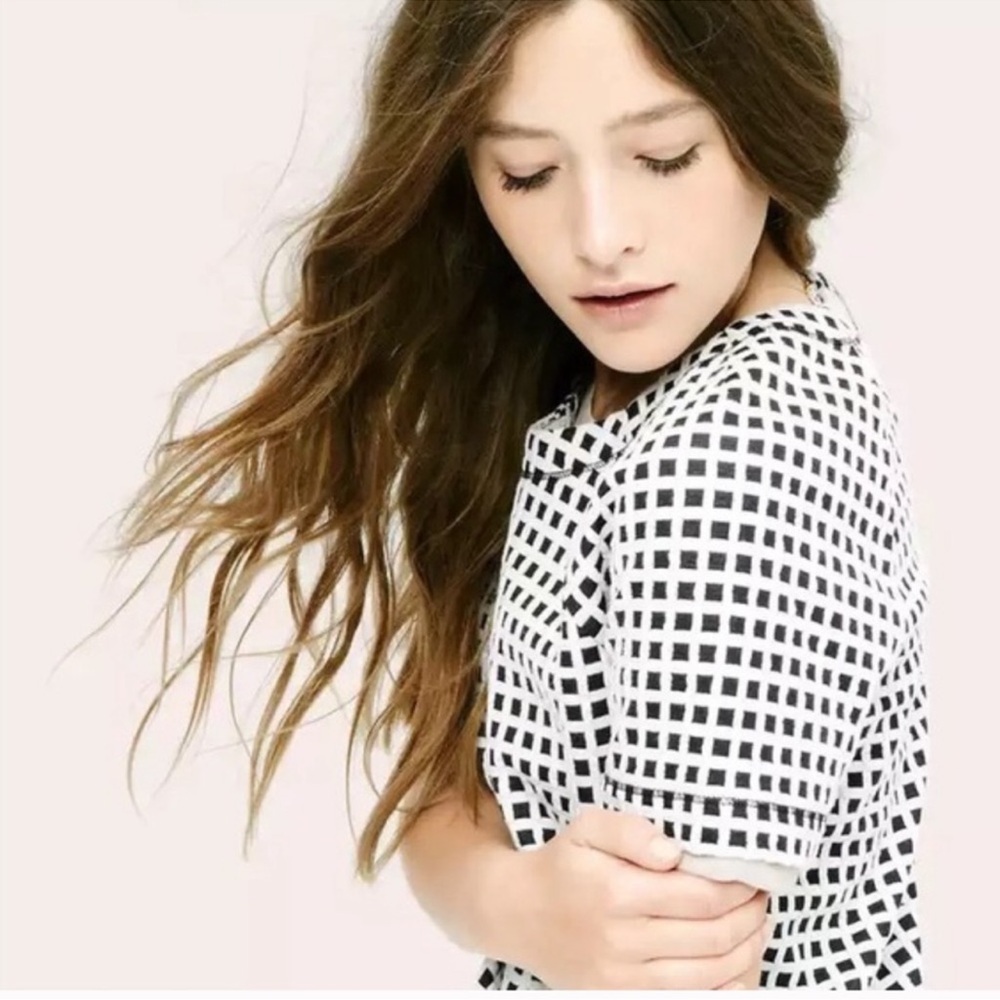 Lou & Grey Mini Windowpane Tee Dress